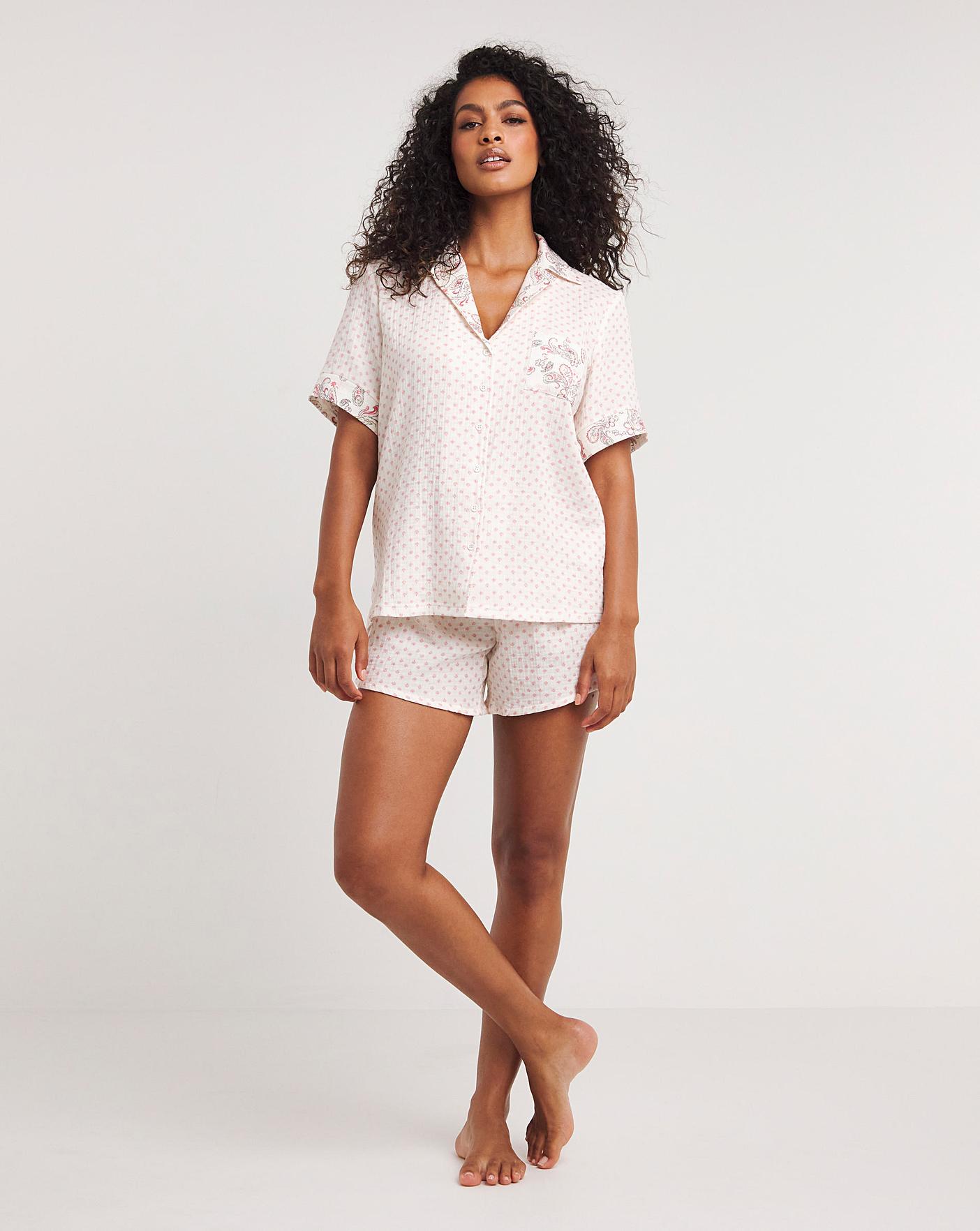  Earth Craft Cotton Tunic And Shortie Pyjama Set| Boho Print