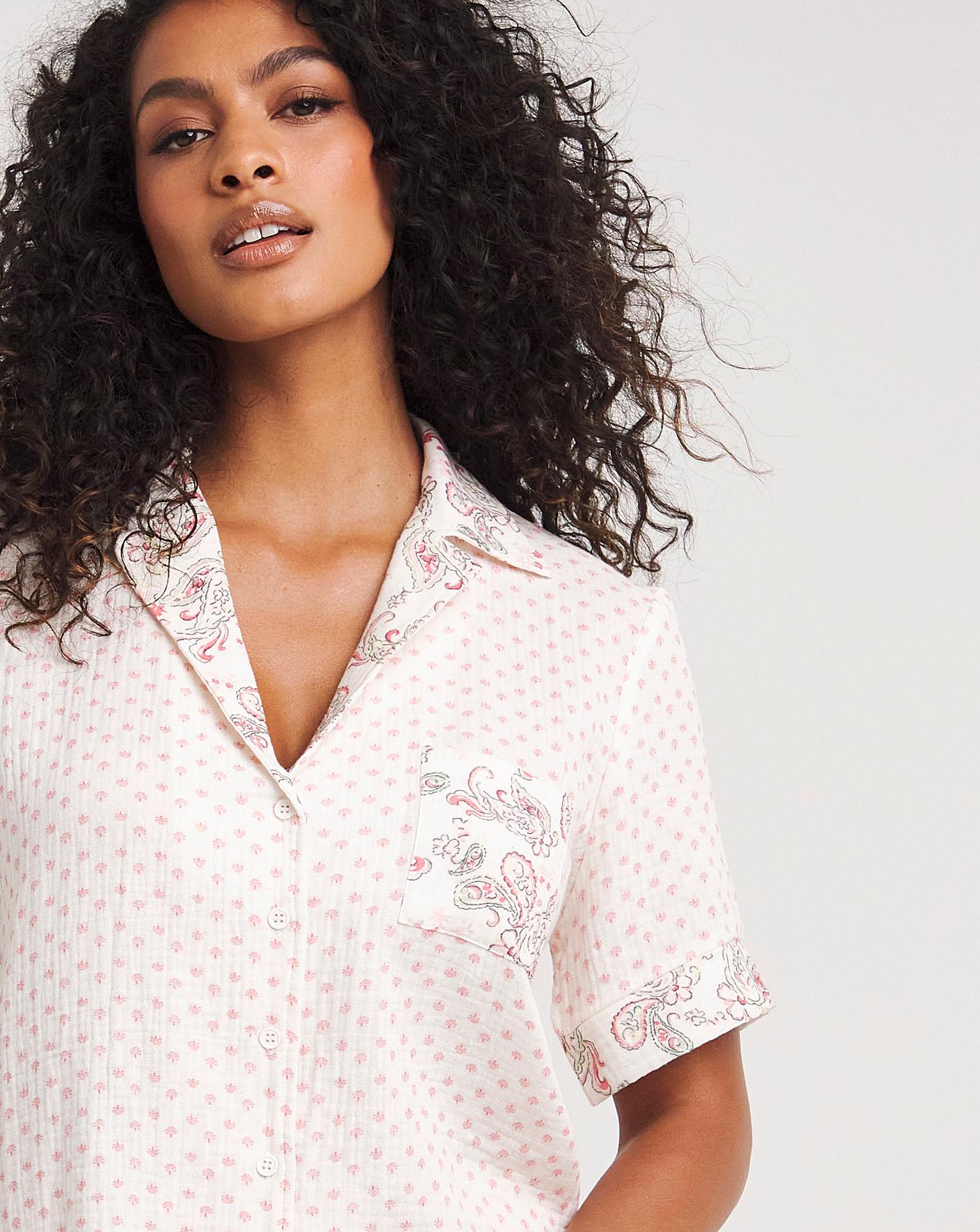  Earth Craft Cotton Tunic And Shortie Pyjama Set| Boho Print