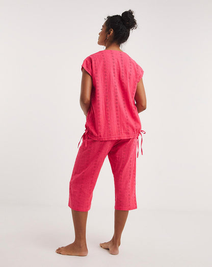  JD Williams Cotton Cheese Cloth Culotte Pyjama Set| Pink