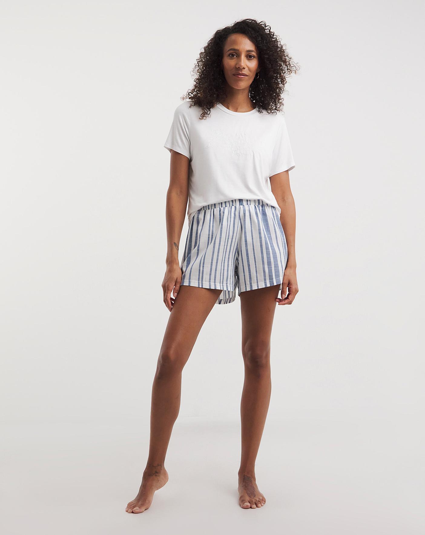  Hotel Collection Pyjama Shortie Set| White
