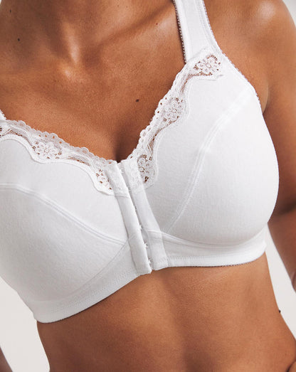  Pretty Secrets Sarah 2 Pack White/White Front Fastening Bras| White/White
