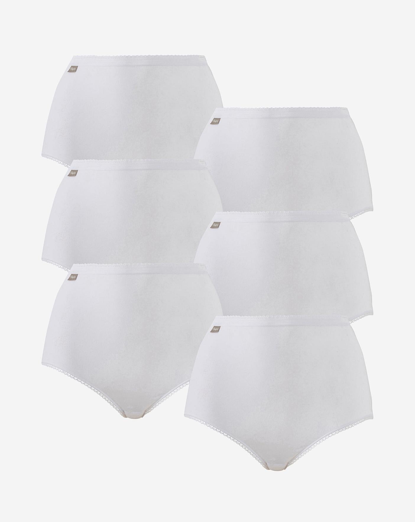  Playtex Cherish 6Pack Maxi Briefs| White