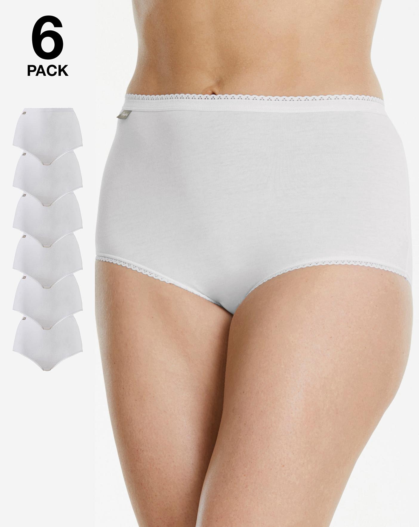  Playtex Cherish 6Pack Maxi Briefs| White