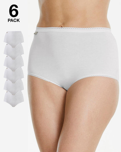  Playtex Cherish 6Pack Maxi Briefs| White