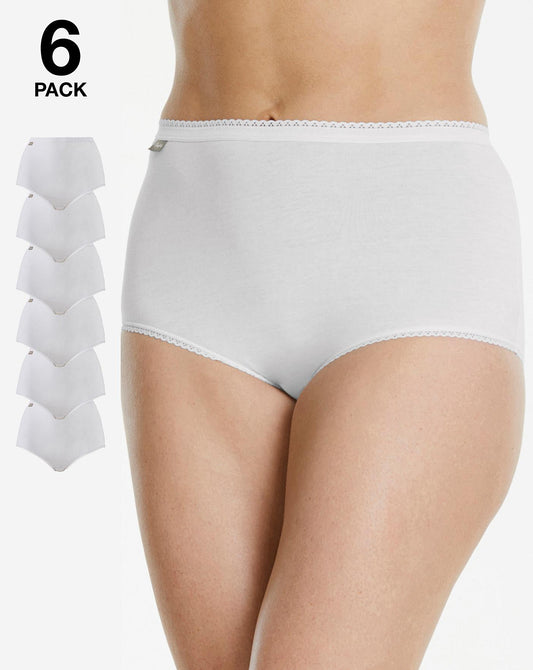  Playtex Cherish 6Pack Maxi Briefs| White