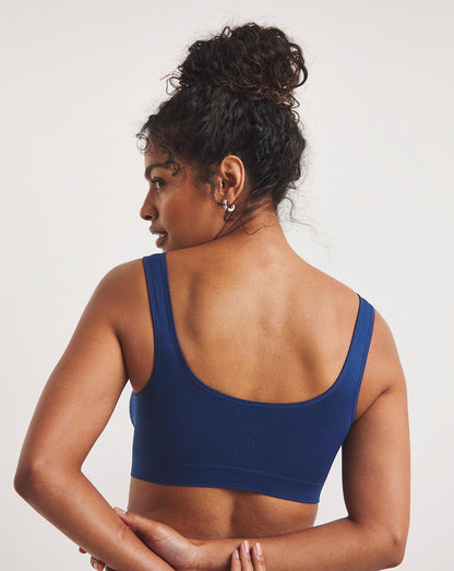  Pretty Secrets 2 Pack Navy/White Zip Front Comfort Tops A-D| Navy/White