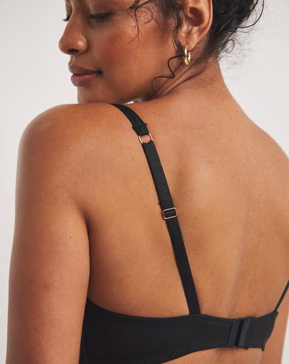  2 Pack Moulded Plunge Black/White Bras| Black/White