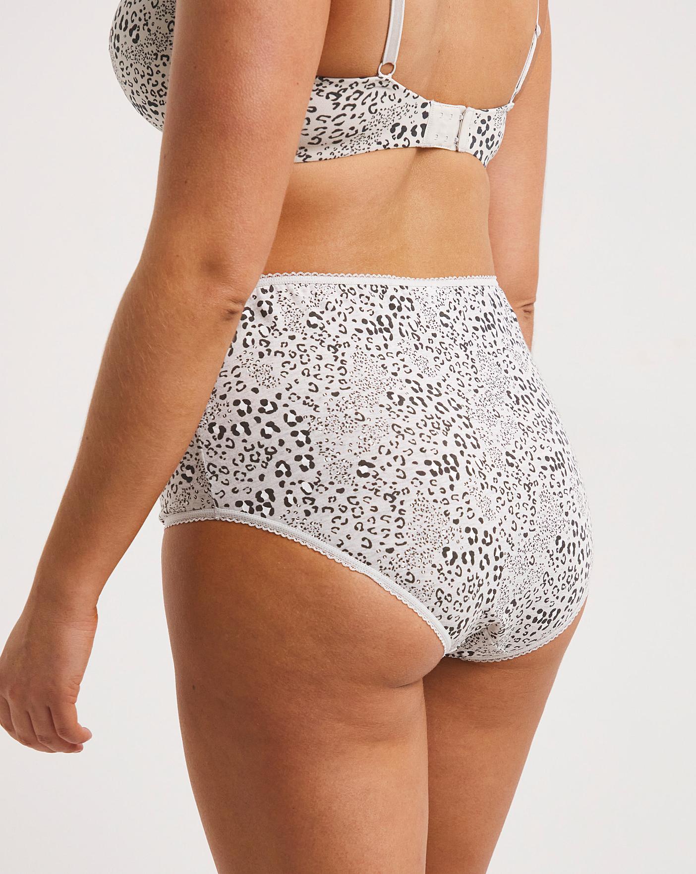 Pretty Secrets 10 Pack Cotton Full Briefs| Grey Animal