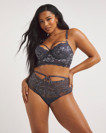  Figleaves Curve Amore Deep Brazilian Brief| Grey