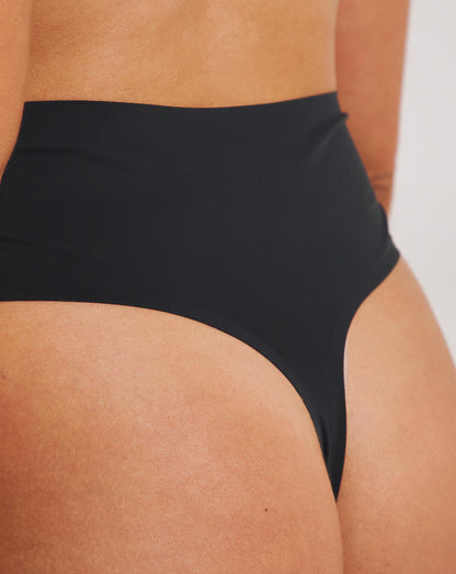  Figleaves Smoothing High Waisted Thong| Black
