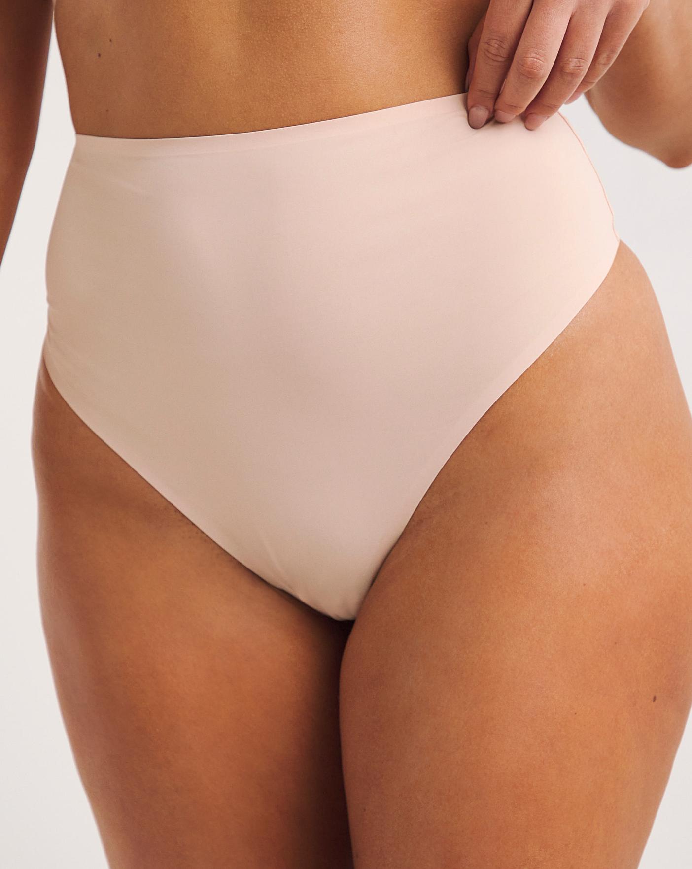  Figleaves Smoothing High-Waisted Thong| Latte