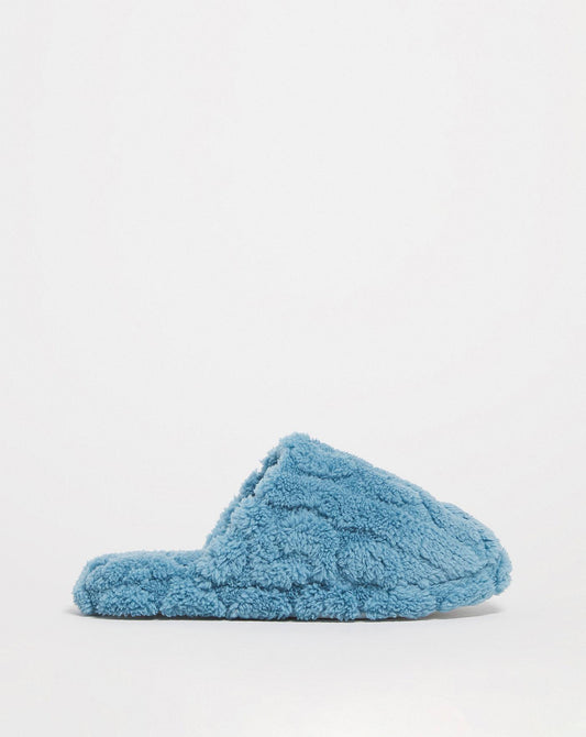  Fluffy Aran Mule Slipper E Fit