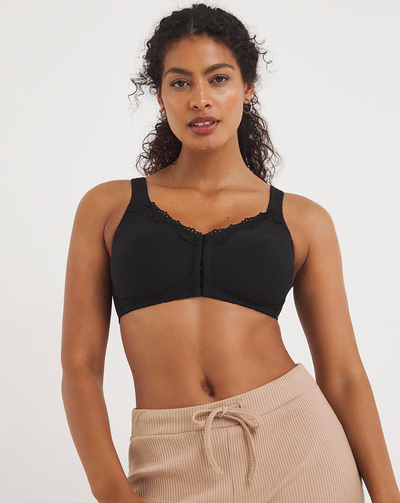  2 Pack Sarah White/Black Back Support Bras| White/Black
